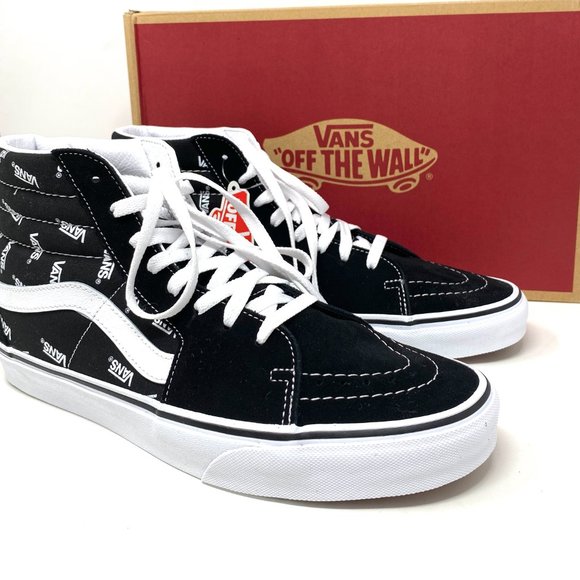 Vans Sk8 Hi Men's Size Canvas High Top Black Skateboarding White VN0A32QGQW7 - Picture 7 of 11
